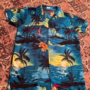 Tropical Blue Hawaiian Shirt‎ Men’s Size S